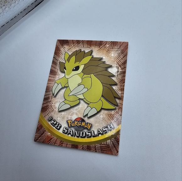 Pokemon 1999 TOPPS Sandslash #28 Blue Logo TV Animation Edition Card - Picture 2 of 4